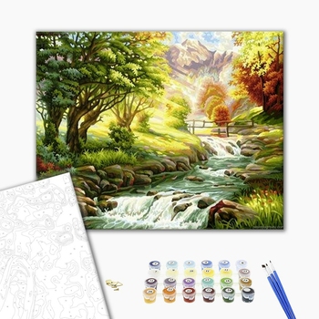 Картина по номерам Пейзажі - Горная река