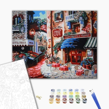 Картина по номерам Пейзажі - Летнее кафе