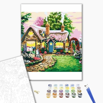 Картина по номерам Пейзажі - Сказочный домик