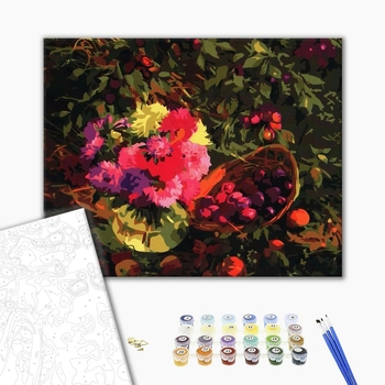 Картина по номерам Квіти - Яркий натюрморт