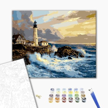 Картина по номерам Природа - Білий маяк
