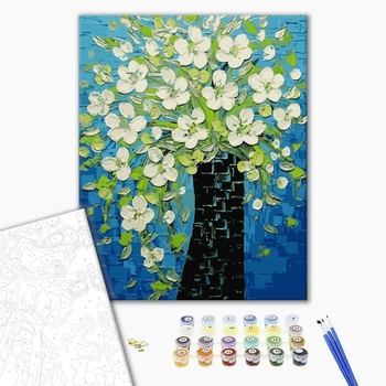 Картина по номерам Квіти - Ваза с весенними цветами