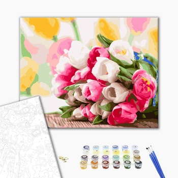 Картина по номерам Квіти - Букет тюльпанів