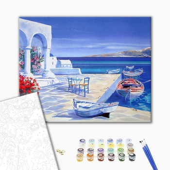 Картина по номерам Природа - Лазурь Санторини