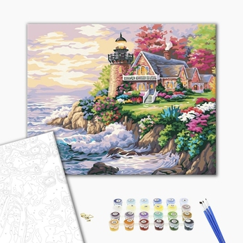 Картина по номерам Природа - Домик у маяка