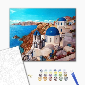Картина по номерам Города - Санторіні