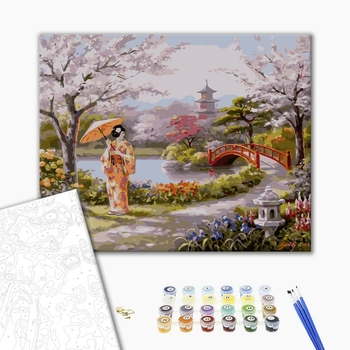Картина по номерам Пейзажі - Нарисованный японский рай