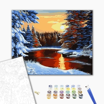 Картина по номерам Пейзажі - Рассвет зимой