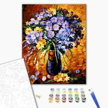 Картина по номерам Квіти - Цветочный фейерверк