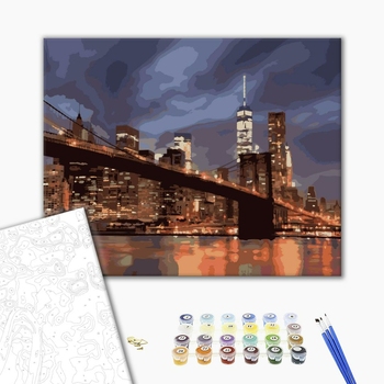 Картина по номерам Пейзажі - Ночной Нью Йорк