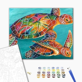 Картина по номерам Тварини, птахи та риби - Черепахи