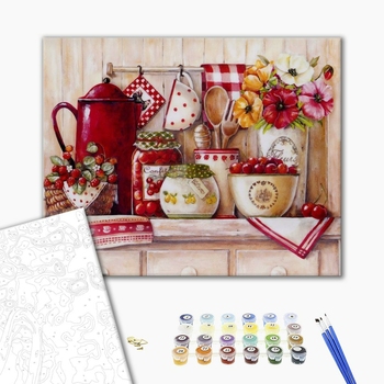 Картина по номерам Квіти - Домашние сладости