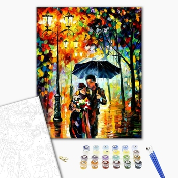 Картина по номерам Люди на картинах - Любовь под зонтом
