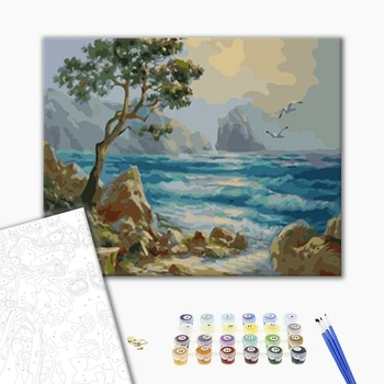 Картина по номерам Кораблі, автомобілі та літаки - Морський берег