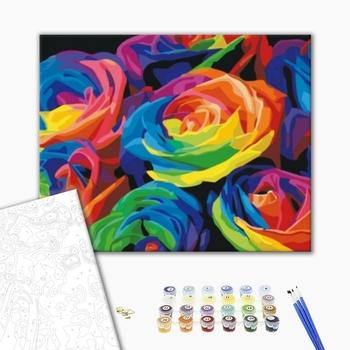 Картина по номерам Квіти - Красочные розы