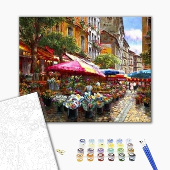 Картина по номерам Пейзажі - Цветочный рынок