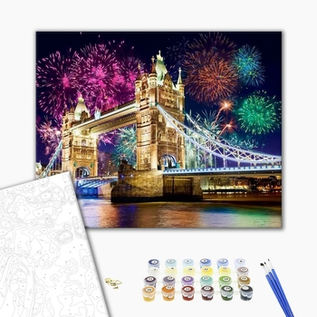 Картина по номерам Города - Салют над Тауерським мостом