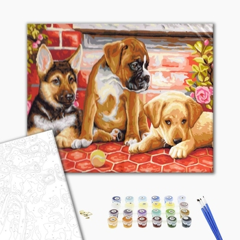 Картина по номерам Тварини, птахи та риби - Собаки
