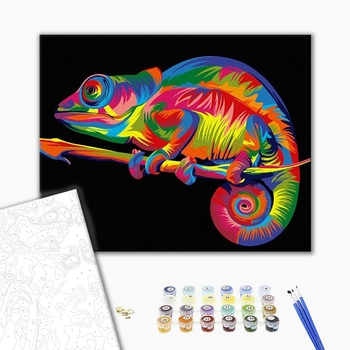 Картина по номерам Тварини, птахи та риби - Хамелеон