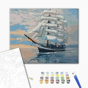 Картина по номерам Кораблі, автомобілі та літаки - Корабель на попутному вітрі