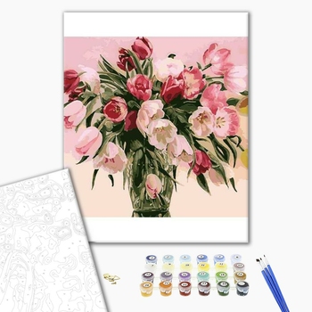 Картина по номерам Квіти - Квіти у вазі