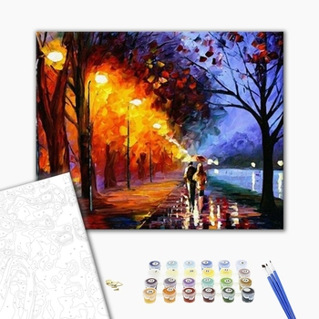 Картина по номерам Люди на картинах - Прогулка вдвоем