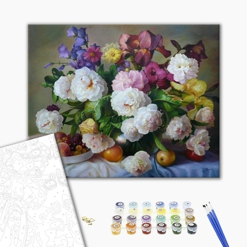 Картина по номерам Квіти - Цветы и персики