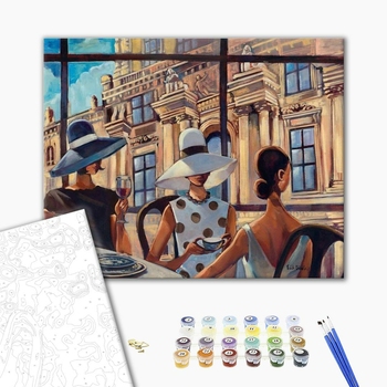 Картина по номерам Люди на картинах - Перерыв на кофе