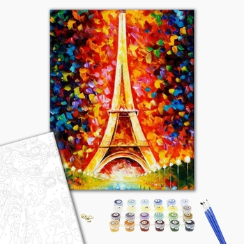 Картина по номерам Города - Ейфелева вежа у вогнях