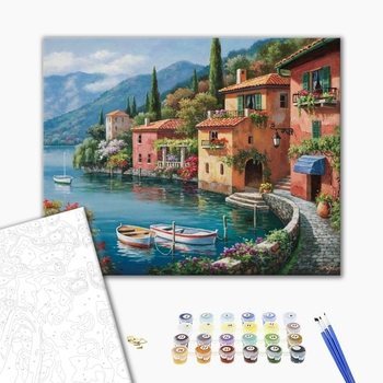 Картина по номерам Природа - Утро на берегу озера