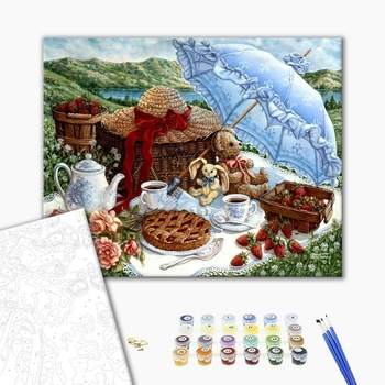 Картина по номерам Квіти - Утренний пикник