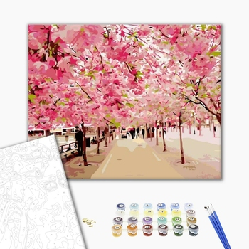 Картина по номерам Пейзажі - Цветущая алея