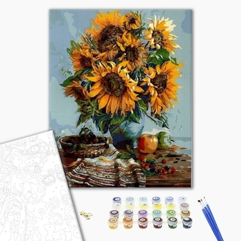 Картина по номерам Українські міста та ландшафти - Урожайные подсолнухи