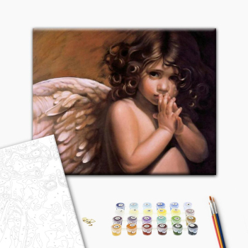 Картина по номерам Діти та ангели - Янголятко