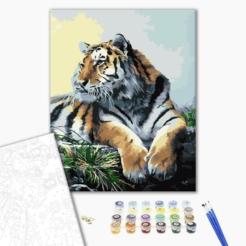 Картина по номерам Тварини, птахи та риби - Гордый тигр
