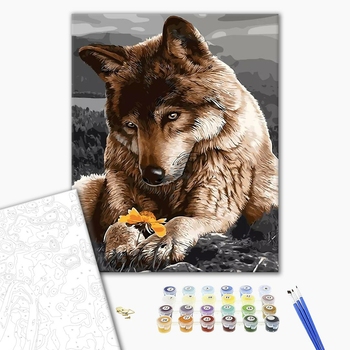 Картина по номерам Тварини, птахи та риби - Волчица