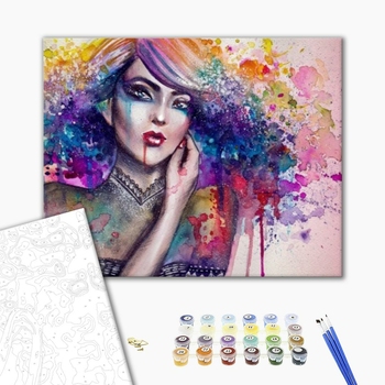 Картина по номерам Люди на картинах - Загадочный взгляд