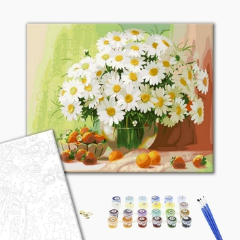 Картина по номерам Квіти - Букет ромашек