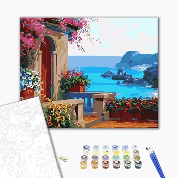 Картина по номерам Пейзажі - Домик у моря