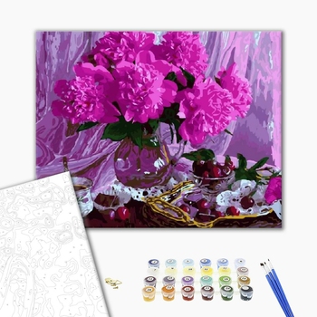 Картина по номерам Квіти - Півонії