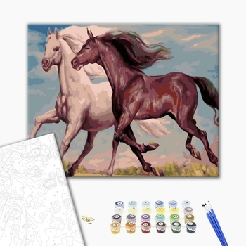 Картина по номерам Тварини, птахи та риби - Скакуны