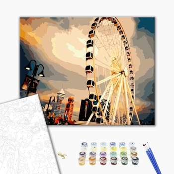 Картина по номерам Города - Колесо огляду