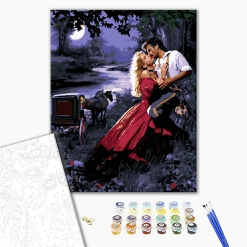 Картина по номерам Люди на картинах - Любовь в полуночи