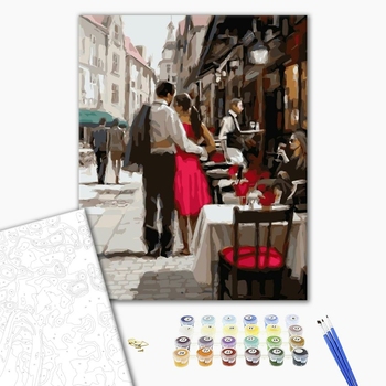 Картина по номерам Романтика - Пара в Парижі