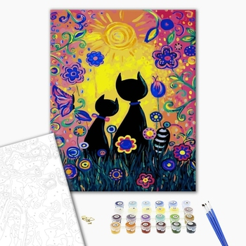 Картина по номерам Тварини, птахи та риби - Фантазийные коты