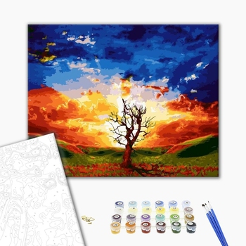 Картина по номерам Пейзажі - Пламенное небо