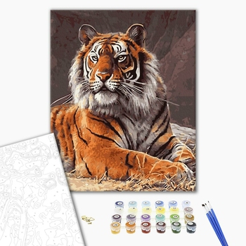 Картина по номерам Тварини, птахи та риби - Тигровий погляд