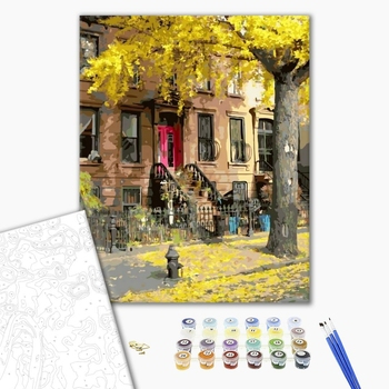 Картина по номерам Города - Осінь в Брукліні