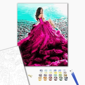 Картина по номерам Люди на картинах - Дівчина в повітряній сукні