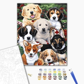 Картина по номерам Тварини, птахи та риби - Цуцики